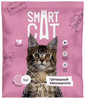 Smart Cat наполнитель Гречишный наполнитель, 5 кг (15 л)